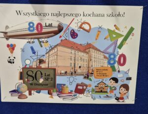 Kartka urodzinowa dla szkoły