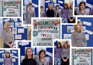 Uczestnicy konkursu Poezja Adama Mickiewicza w I LO