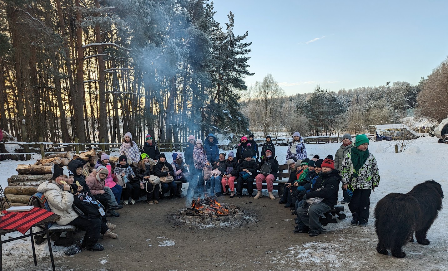 Zdjęcie z kuligu klas 4d i 5b