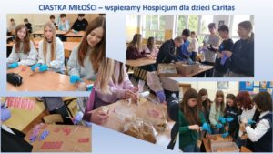 Wolontariusze Szkolnego Koła Wolontariatu włączyli się w akcję charytatywną CIASTKO MIŁOŚCI 
